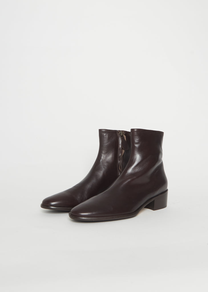 Ankle Zip Boot — Fondente