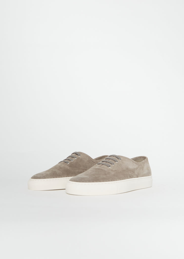 Suede Lace-Up Slip On Sneaker