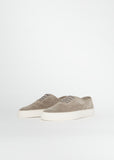 Suede Lace-Up Slip On Sneaker