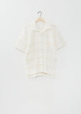 Lace Grid Pleated Shirt