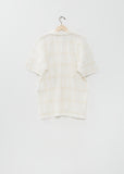 Lace Grid Pleated Shirt