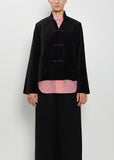 Stand Collar Velvet Jacket