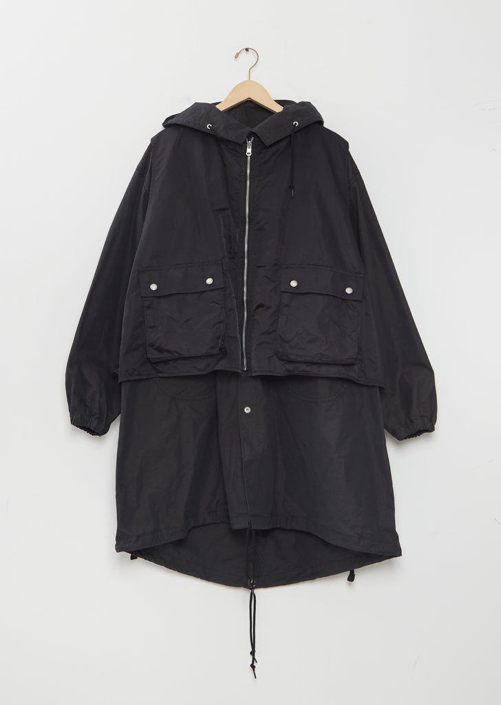 Reversible Garment Washed Nylon Coat
