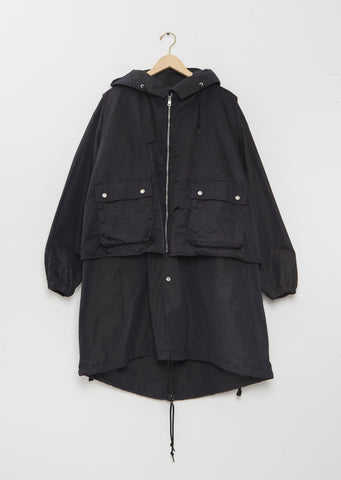 Reversible Garment Washed Nylon Coat