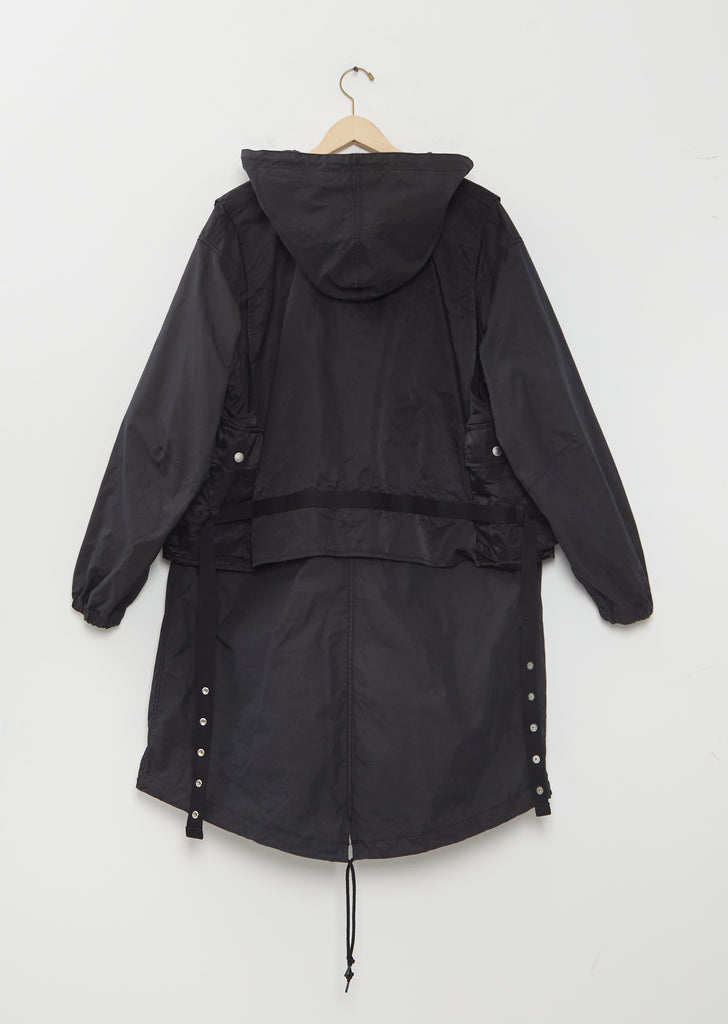 Reversible Garment Washed Nylon Coat