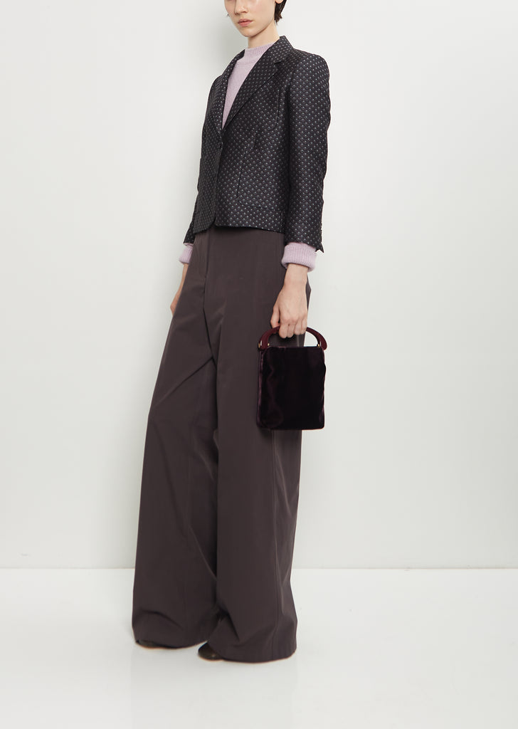 Velvet Vertical Crisp Bag — Dark Purple