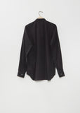 Draped Collar Cotton Broad Shirt