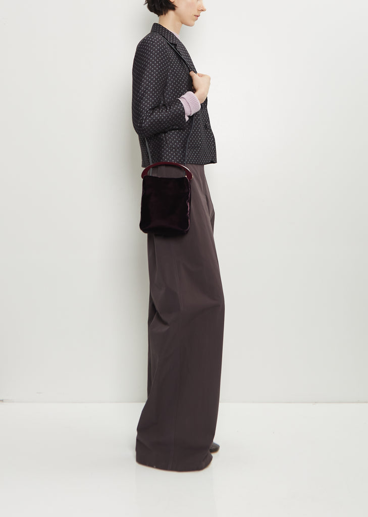 Velvet Vertical Crisp Bag — Dark Purple