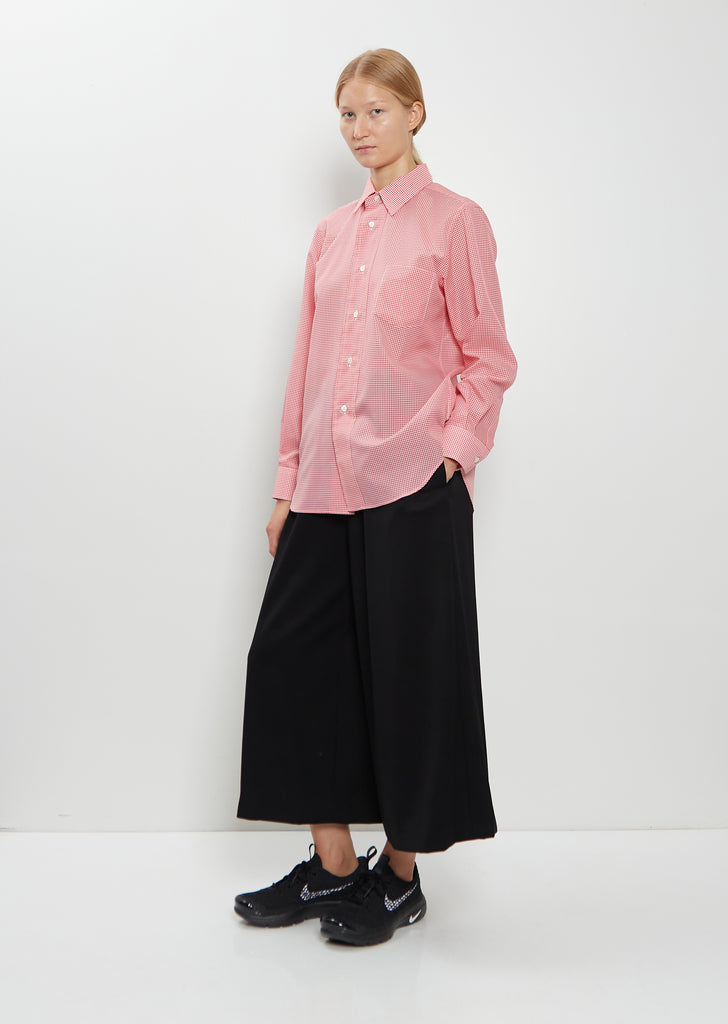 Wide Pull-On Wool Pants