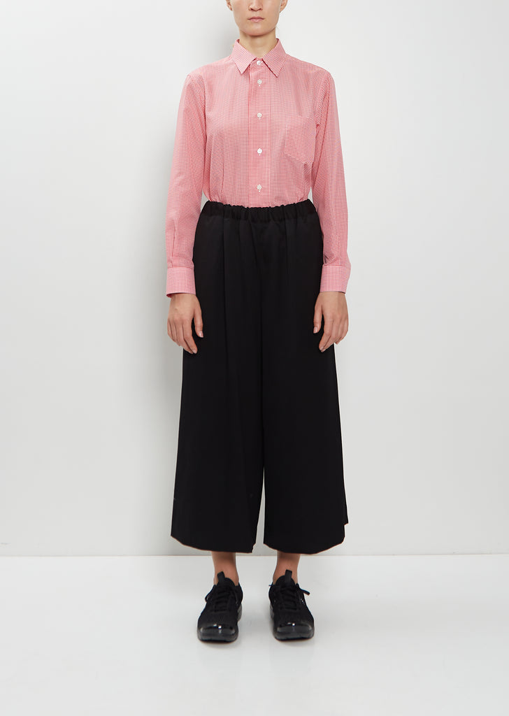 Wide Pull-On Wool Pants