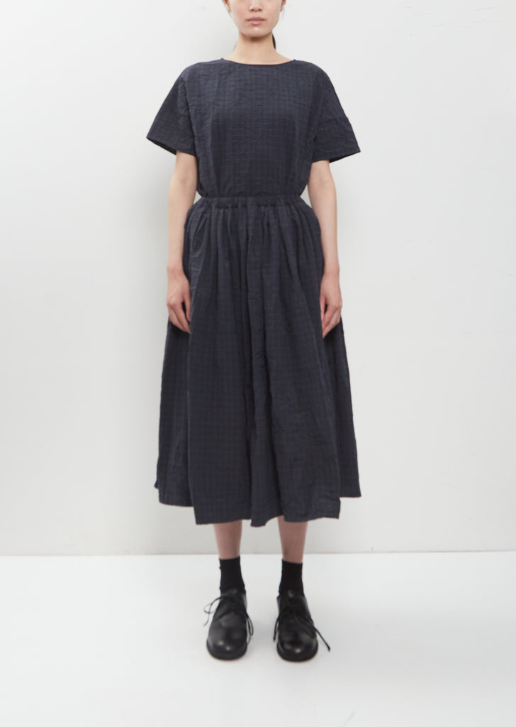 Grid Technical Cotton Skirt