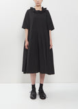 Japanese Cotton Linen Ruffle Collar Dress