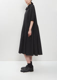 Japanese Cotton Linen Ruffle Collar Dress