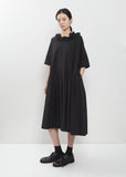 Japanese Cotton Linen Ruffle Collar Dress