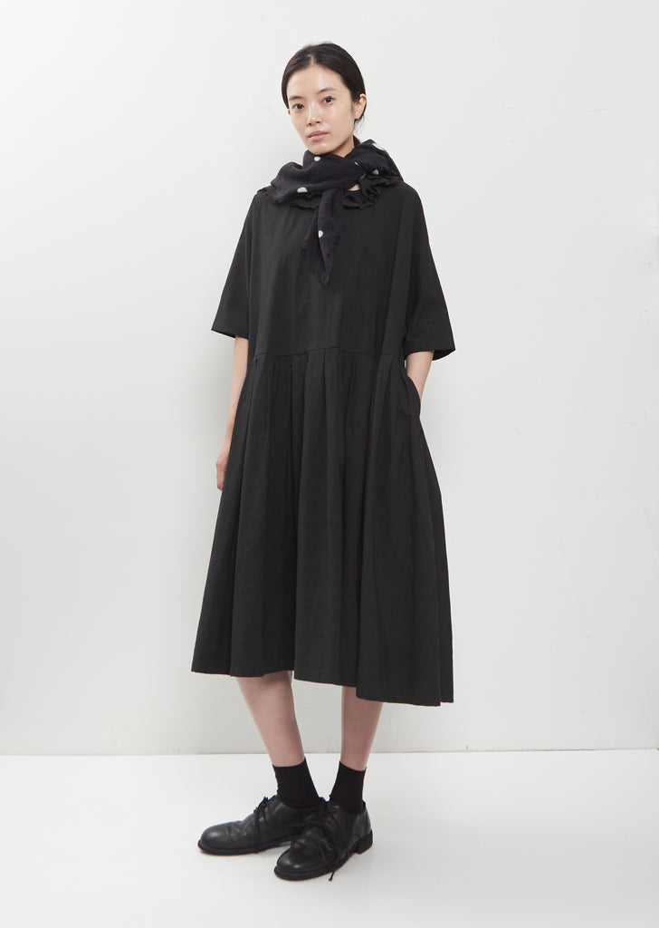 Check Small Cashmere Scarf — Black