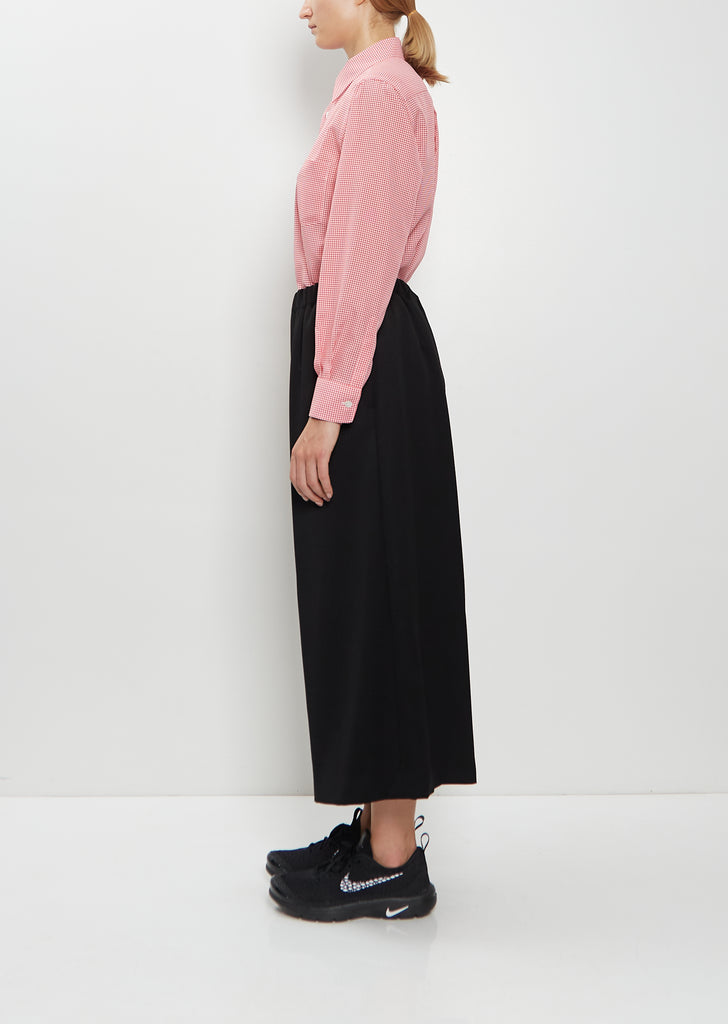 Wide Pull-On Wool Pants