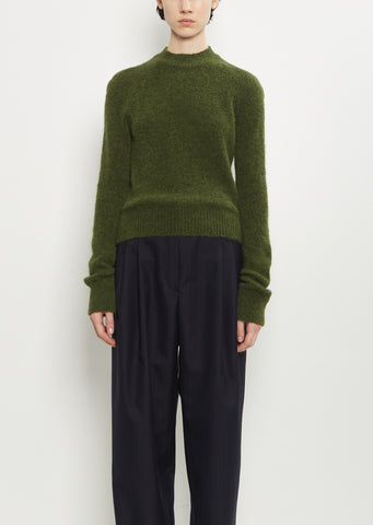 Texas Stretch Alpaca Merino Wool Sweater — Dark Green