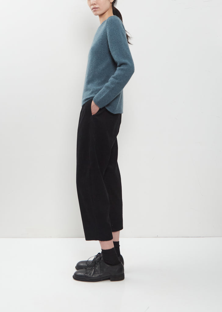 Cashmere Alpaca Crewneck Sweater — Turquoise