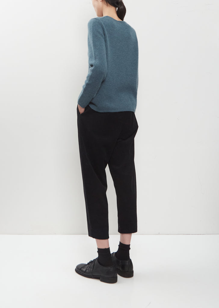 Cashmere Alpaca Crewneck Sweater — Turquoise