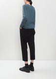 Cashmere Alpaca Crewneck Sweater — Turquoise