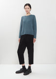 Cashmere Alpaca Crewneck Sweater — Turquoise