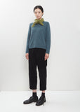 Check Small Cashmere Scarf — Dark Turquoise Oil