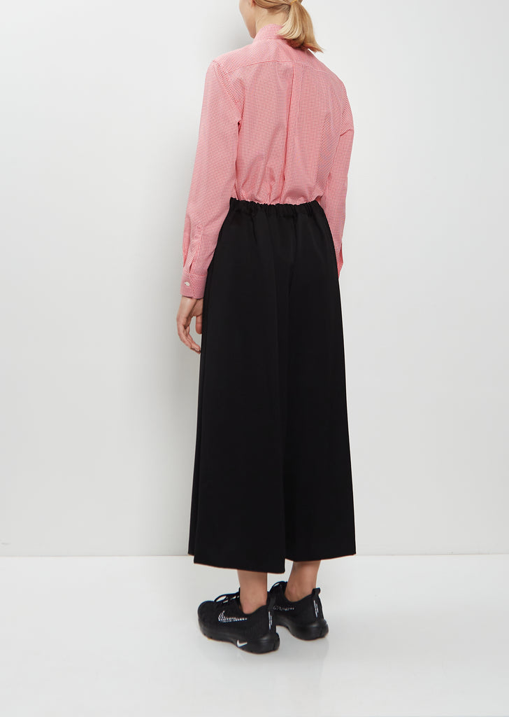 Wide Pull-On Wool Pants