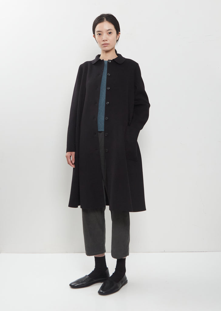 Round Collar Fleece Coat