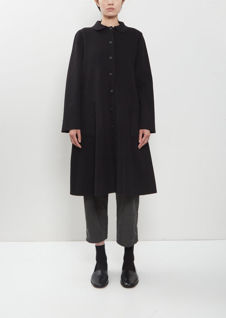 Round Collar Fleece Coat