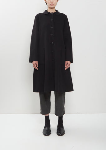Round Collar Fleece Coat
