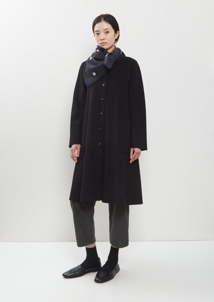 Check Small Cashmere Scarf — Blue