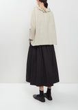 Japanese Cotton Linen Ruffle Collar Top