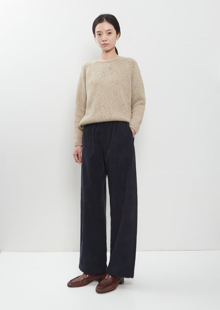Cotton Corduroy Straight Pants