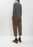 Cashmere Alpaca Crewneck Sweater — Cement