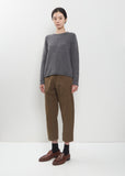 Cashmere Alpaca Crewneck Sweater — Cement