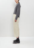 Cotton Corduroy Tapered Cropped Pants — Milk