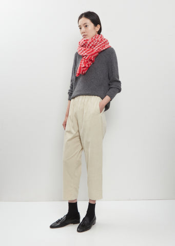 Check Cashmere Scarf — Raspberry Cloud