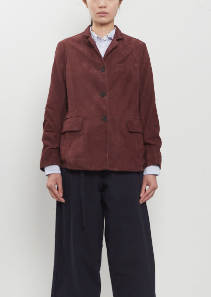 Suede Giulia Jacket — Wine