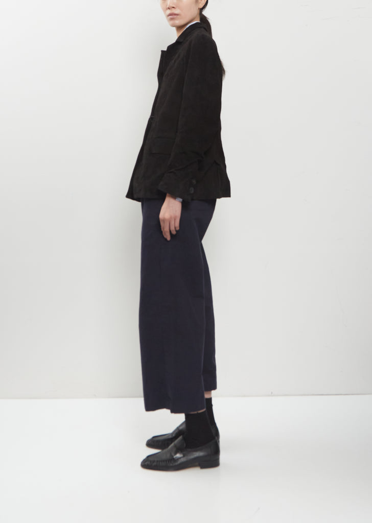 Suede Leather Giulia Jacket — Black