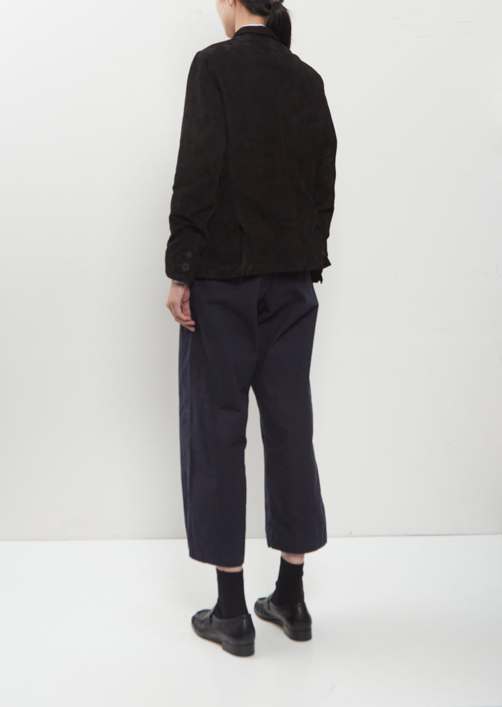 Suede Leather Giulia Jacket — Black