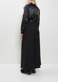 Cropped Wide Wool Blend Pants
