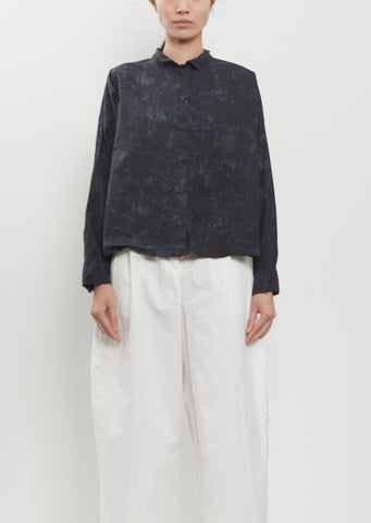 Maya Cotton Shirt — Blur Flower
