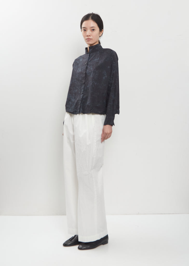 Maya Cotton Shirt — Blur Flower