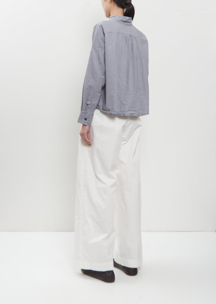 Maya Cotton Shirt — Micro Check