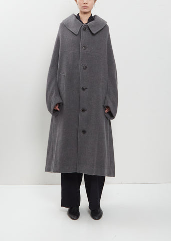 Arranged Sleeve Wool Mosser Coat