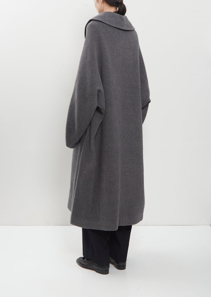 Arranged Sleeve Wool Mosser Coat