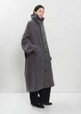 Arranged Sleeve Wool Mosser Coat