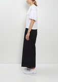 Cotton Ponte Puffed Sleeve T-Shirt