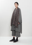 Abhaya Plaid Cashmere Stole — Charcoal