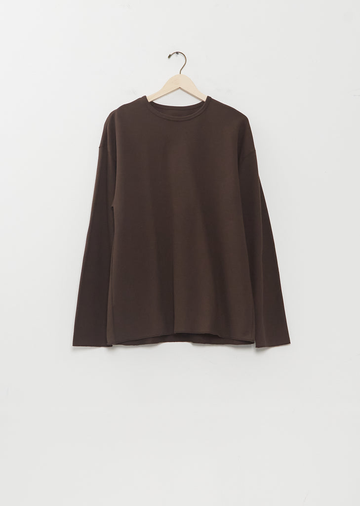 Marine Heavy Mesh Cotton T-Shirt  — Brown